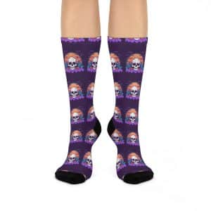 Cushioned Crew Socks Skull